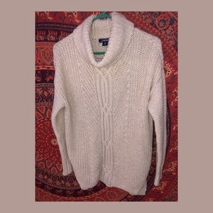 🕊NWOT Cream Knit Turtleneck Lands End Sweater🕊